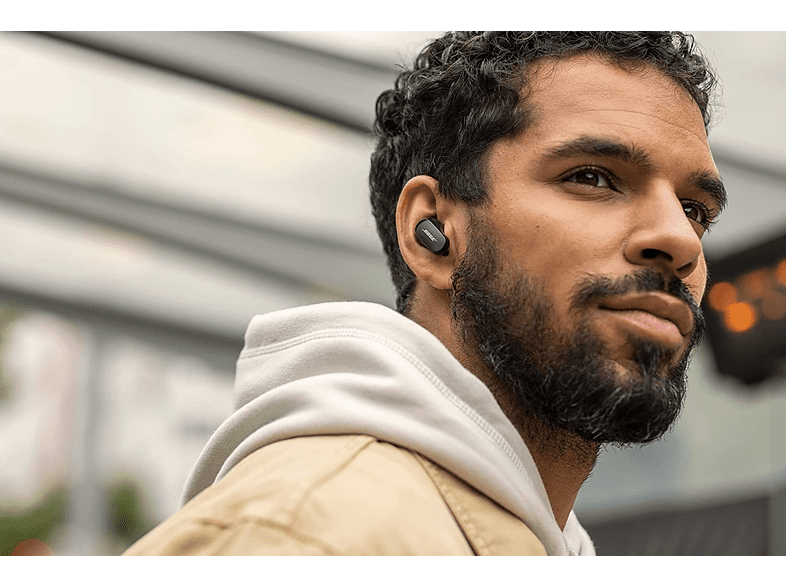 Auriculares True Wireless - Bose QuietComfort Earbuds II, Intraurales, Cancelación de ruido, 6h, Bluetooth, Negro