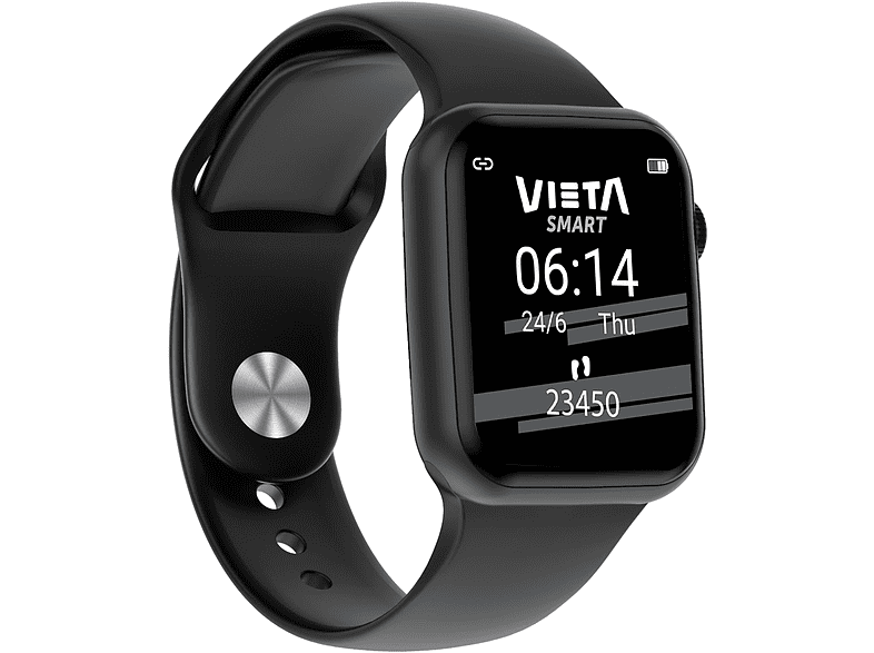 Smartwatch - Vieta Beat 4, Bluetooth, Resistente al agua, IP67, Autonomía 3 días, Negro