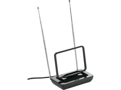 Antena TV - One For All SV9125, Para interior, DVB-T/ DVB-T2, Compatible con HD, 75 Ω, Negro