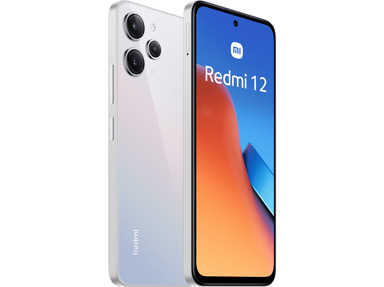 Móvil - Xiaomi Redmi 12, Polar Silver, 128 GB, 4 GB RAM, 6.79 FHD+ IPS, MediaTeck Helio G88, 5000 mAh, Android