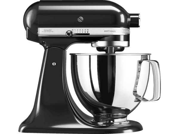 Robot de cocina - Kitchen-Aid 5KSM125EOB, 300W, 4.8L, Negro