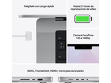 Apple MacBook Pro (2021), 16.2  Retina, Chip M1 Pro, 16 GB, 512 GB, MacOS, Plata