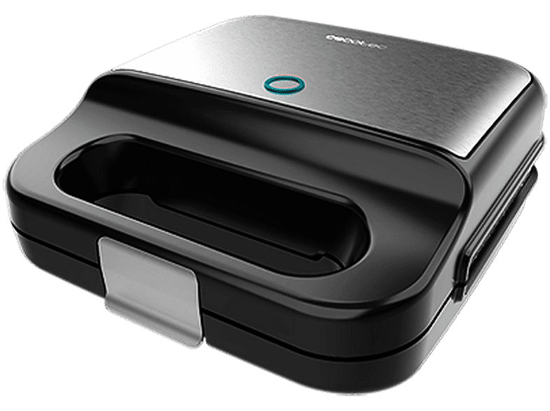 Sandwichera - Cecotec 04309, 3 placas desmontables, 1000 W, Revestimiento RockStone, Negro