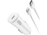 Cargador coche - Cellular Line CBRIPHKITC2LMFI20W, Para iPhone 8 o posteriores, Cable 100 cm, 20 W, Blanco