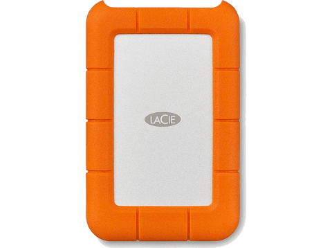 Disco duro 1 TB - LaCie Rugged, USB-C, Naranja