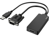 Adaptador - Hama 00200342, VGA+USB Plug - HDMI™ Socket, Full HD 1080p, Negro