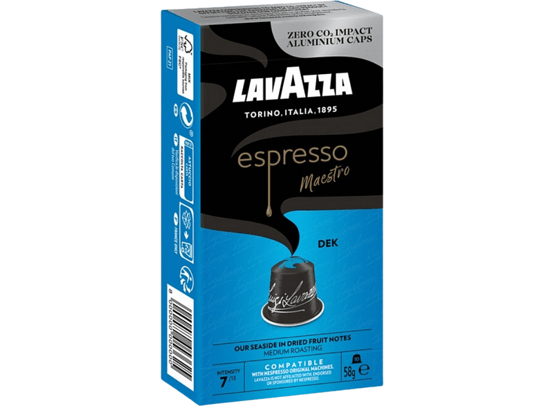 Cápsulas monodosis - Lavazza Espresso Maestro, 10 cápsulas,  Compatibles con el sistema Nespresso, Azul