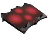 Soporte de refrigeración - Sveon Aero Gaming SGM520, 17.3, 4 ventiladores, LED, Negro