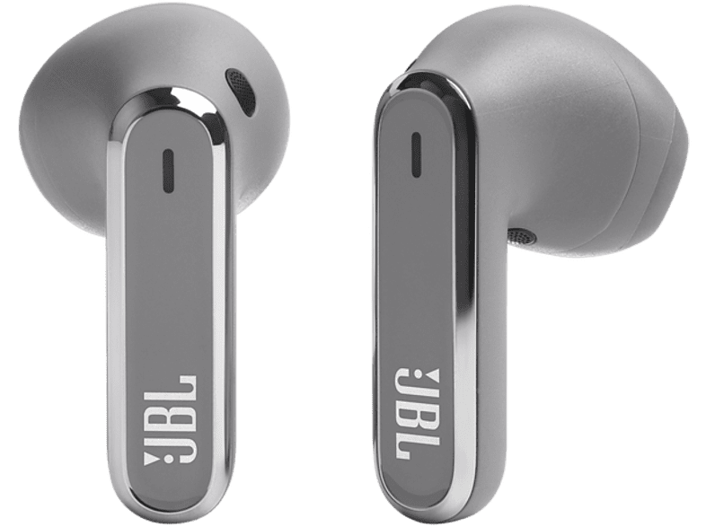 Auriculares True Wireless - JBL Live Flex, 40 h Autonomía, Cancelación Activa de Ruido, Control táctil, Plata