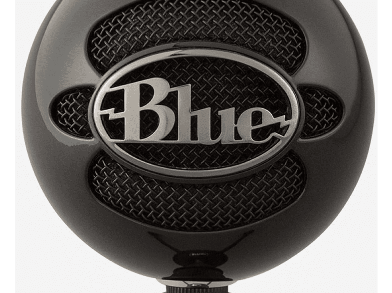Micrófono - Blue Snowball Gloss Black, USB, Para PC, Mac y PS4, Negro