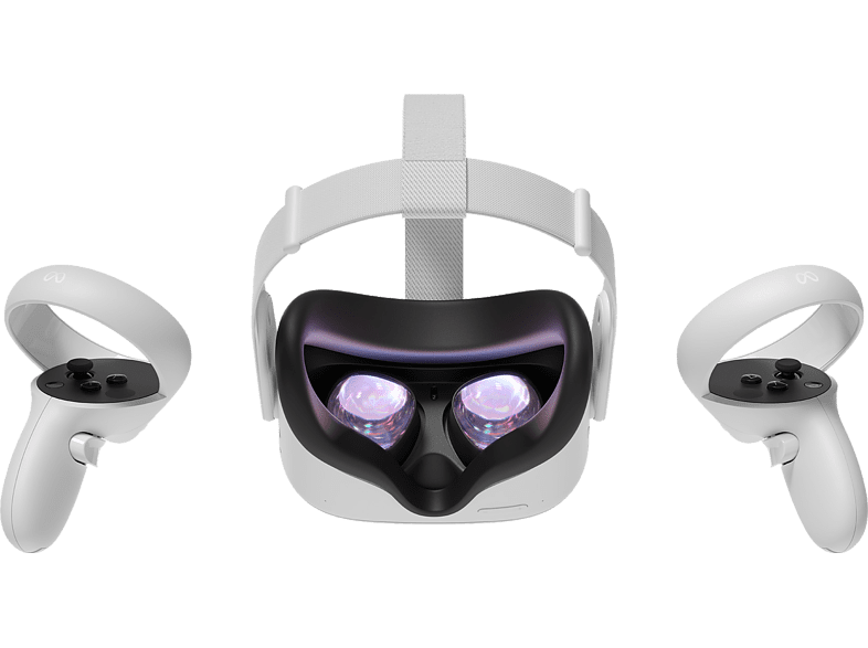 Gafas de realidad virtual - Meta Oculus Quest 2, 256 GB, 6 GB RAM, 3D, Snapdragon™ XR2 + 1 Juego Beat Saber + 1 juego Resident Evil 4, Blanco
