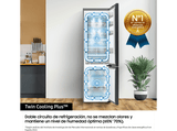 Frigorífico combi -  Samsung BESPOKE SMART AI RB38C7B6BS9/EF, Twin Cooling Plus, 200 cm, 387l, No Frost, Metal Cooling, WiFi, Inox