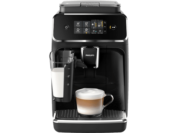 Cafetera superautomática - Philips EP2231/40, LatteGo, Pantalla táctil, 1,8 l, Filtro AquaClean, Negro