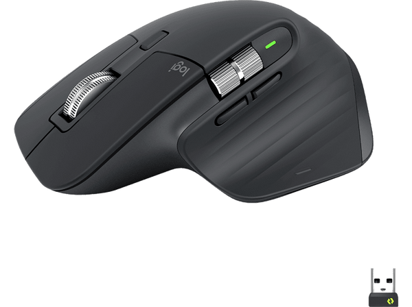 Ratón - Logitech MX Master 3S, Inalámbrico, 8000 ppp, Grafito