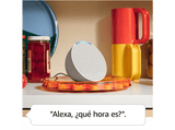 Altavoz inteligente - Amazon Echo Pop, Bluetooth con Alexa de sonido potente y compacto, Blanco
