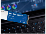 Disco duro SSD interno 500 GB - Western Digital  WD Blue SN570 NVMe SSD, Lectura 3500 MB/s, M.2 2280, Azul