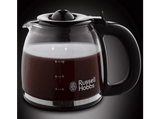Cafetera de goteo - Russell Hobbs Colours Plus 24031-56, 1100 W, 1.25 l, Función Pause and Pour, Negro/Rojo
