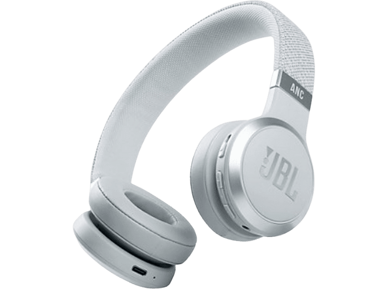 Auriculares inalámbricos - JBL Live 460 NC, De diadema, Bluetooth 5.0, USB, 50 h, Conexión multipunto, Blanco