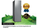 Congelador vertical - Samsung BESPOKE RZ32A7485S9/EF, 323 l, 40 dB, 185 cm, Metal Cooling, Inox