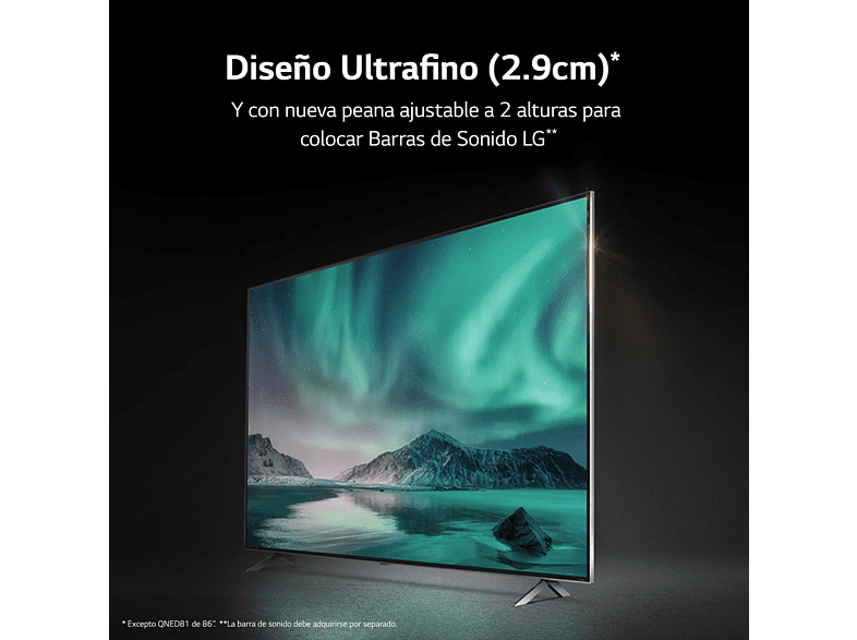 TV QNED 65 - LG 65QNED826RE, UHD 4K, Inteligente α7  4K Gen6, Smart TV, DVB-T2 (H.265), Grafito