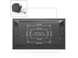 Soporte TV - Hama Full Motion Ultraslim 00118064, Inclinable, De 37 a 75, 2 brazos, VESA 600 x 400 mm, Negro