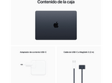Apple MacBook Air (2022), 13,6 Retina, Chip M2 de Apple, GPU 8 Núcleos, 8 GB, 256 GB SSD, macOS, Teclado Magic Keyboard Touch ID, Negro