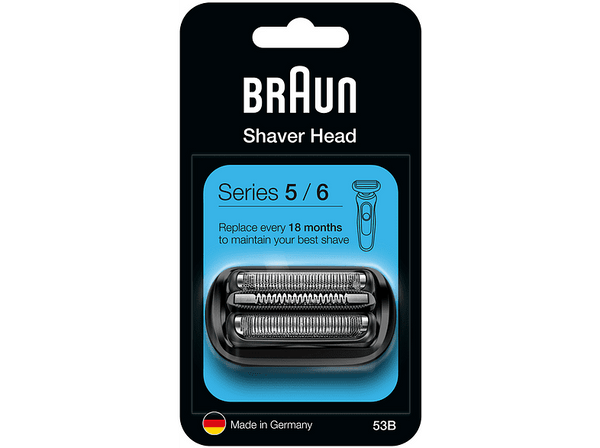 Accesorio afeitadora - Braun 53B, Para Series 5 y 6, Cabezal, Negro