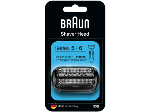 Accesorio afeitadora - Braun 53B, Para Series 5 y 6, Cabezal, Negro