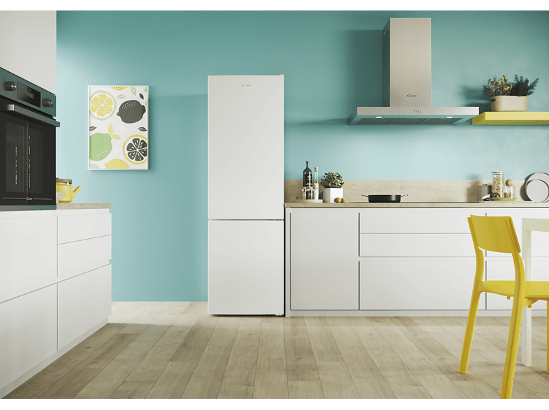 Frigorífico combi - Candy  City CCT3L517EW, 260 l, Low Frost, 176cm, Iluminación LED, Blanco