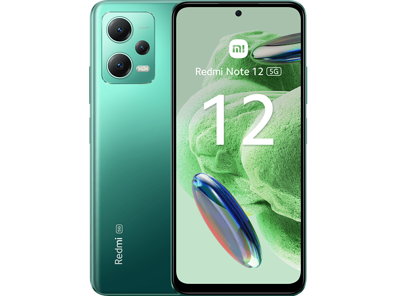 Móvil - Xiaomi Redmi Note 12 5G, Verde, 128 GB, 4 GB RAM, 6.67 AMOLED FHD+ 120Hz, Qualcomm Snapdragon® 4 Gen 1 - 2,2 Ghz, 5000 mAh, Android