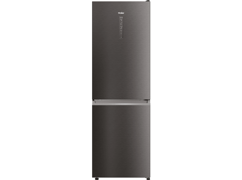 Frigorífico combi - Haier 2D HDW3620DNPD, 377L, Total No Frost, 200cm, Motor Inverter, Wi-Fi, Botellero, Dark Inox