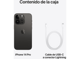 Apple iPhone 14 Pro, Negro espacial, 1 TB, 5G, 6.1, Pantalla Super Retina XDR, Chip A16 Bionic, iOS