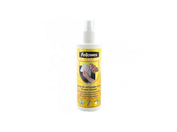 Spray limpiador - Fellowes, Spray limpiador pantallas ordenador, portátiles y escáner, 250 ml