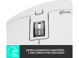Ratón - Logitech MX Master 3S, Inalámbrico, 8000 ppp, Carga rápida, Blanco