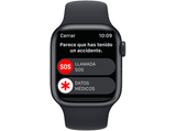 Apple Watch S8 (2022), GPS+CELL, 41 mm,  Caja de aluminio, Vidrio delantero Ion-X, Correa deportiva medianoche