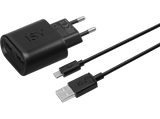 Cargador - ISY IWC-5200-1, Con Cable Micro-USB, Universal, Negro