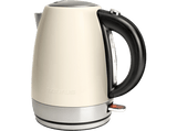 Hervidor de agua - Taurus KE2202X, 2200 W, 1.7 l, Base giratoria 360º, Acero inoxidable, Vintage, Crema
