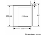 Microondas integrable - Balay 3CG5175N3, 900 W, 5 potencias, 25 l, Negro