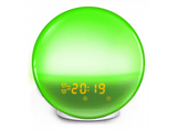 Lámpara inteligente inalámbrica - muvit iO MIOLAMP005, RGB, Radio FM, 20 niveles, Alarma, Wi-Fi, Multicolor