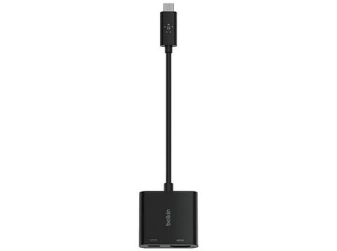 Adaptador - Belkin AVC002BTBK, Cargador, De USB-C a HDMI, Compatible con Apple, Negro