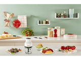 Picadora - Moulinex DJ5201, 300 W, 4 cuchillas de acero inoxidable, Blanco