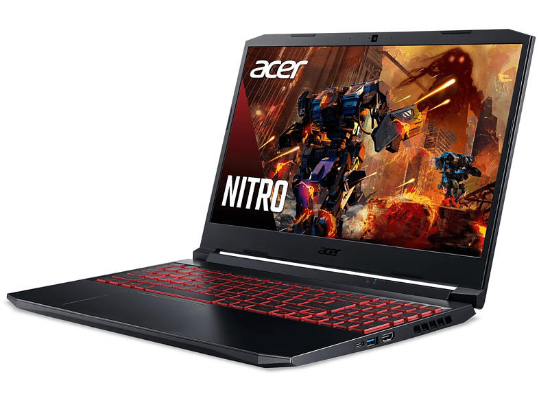 Portátil gaming - Acer AN515-57, 15.6 Full HD, Intel® Core™ i5-11400H, 8GB RAM, 512GB SSD, GeForce RTX™ 3050Ti, Sin sistema operativo