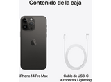 Apple iPhone 14 Pro Max, Negro espacial, 1 TB, 5G, 6.7 Pantalla Super Retina XDR, Chip A16 Bionic, iOS