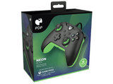 Mando - PDP Neon Black Licenciado, Para Xbox Series X, Controles D-pad, Cable desmontable, Negro/Neón