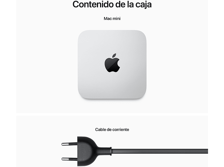 Apple Mac mini (2023) Chip M2 Pro de Apple, 16 GB, 512 GB de SSD, CPU de 8 núcleos, GPU de 10 núcleos, macOS, Plata