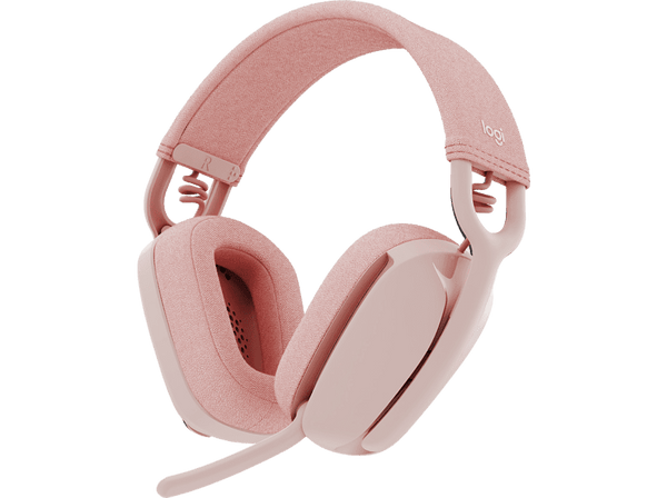 Auriculares inalámbricos - Logitech Zone Vibe 100, Bluetooth, Cancelación de ruido, 18hs de autonomía, PC/Mac, Rosa