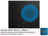 Encimera - Beko HIIS63206M, Eléctrica, Inducción, 3 zonas, Negro