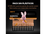 Pilas AAA - Duracell PLUS AAA LR03 / LR3, Pilas alcalinas, Pack 12 Uds, 1.5 V, MN2400, Universal, Negro