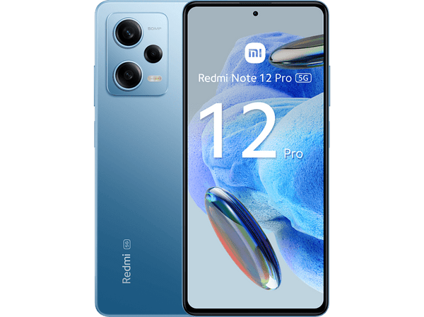 Móvil - Xiaomi Redmi Note 12 Pro 5G, Azul, 256 GB, 8 GB RAM, 6.67" AMOLED FHD+ 120Hz, MediaTek Dimensity 1080 2,6 Ghz, 5000 mAh, Android