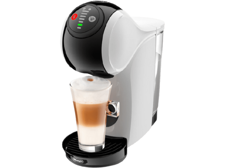 Cafetera de cápsulas -  DeLonghi EDG225.W GENIO S, 1500 W, 15 bar, Función 2 Tazas, 0.8 l, Blanco